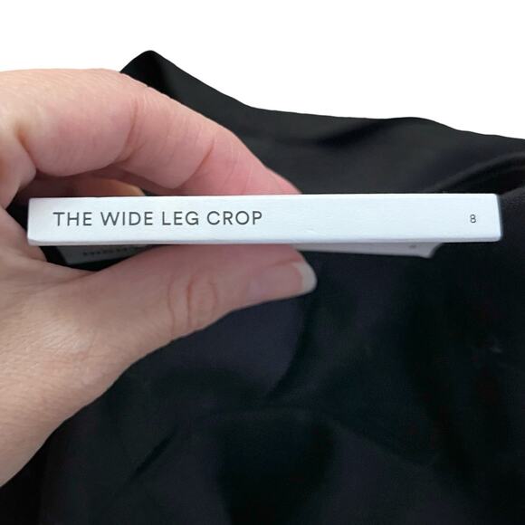 Ann Taylor The Wide Leg Crop Pant Size 8 Black Business Casual Classic Preppy - Picture 6 of 11
